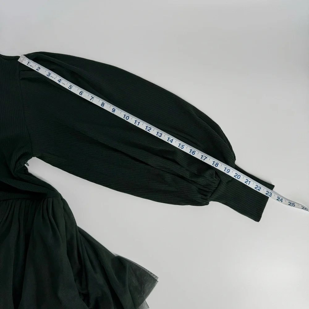 Ivy City Co Cosette Dress Women's Size S Green Tulle Feminine Romantic - Picture 12 of 13